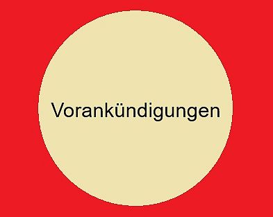 Ankündigungen für Oktober 2025
